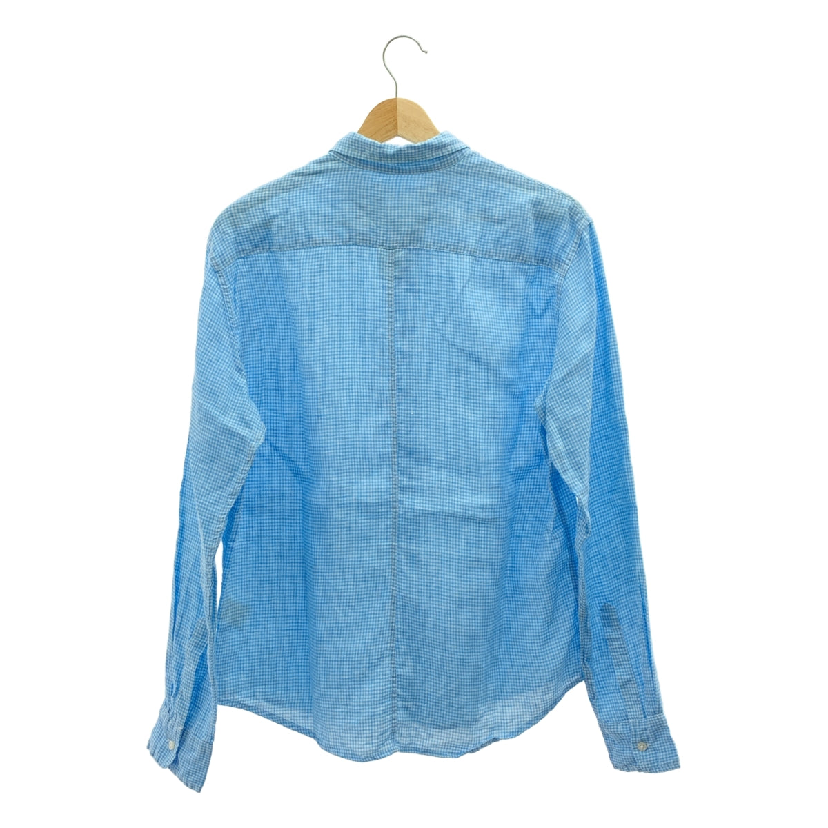 Frank&Eileen / フランクアンドアイリーン | PAUL リネン ギンガムチェックシャツ | XS | ブルー | メンズ