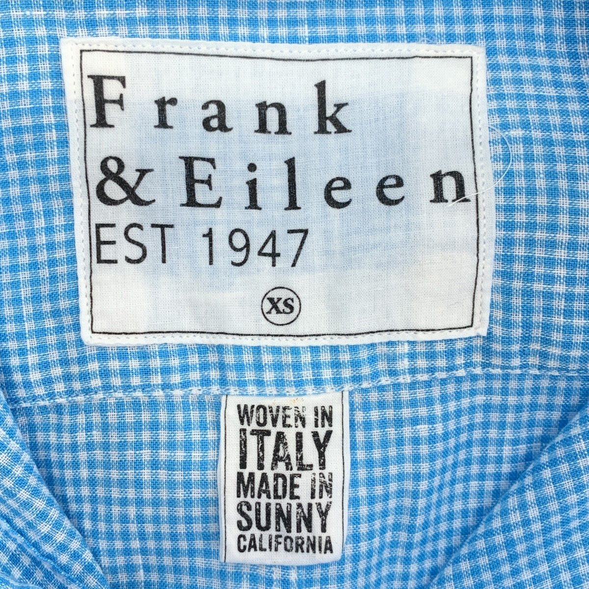 Frank&Eileen / フランクアンドアイリーン | PAUL リネン ギンガムチェックシャツ | XS | ブルー | メンズ