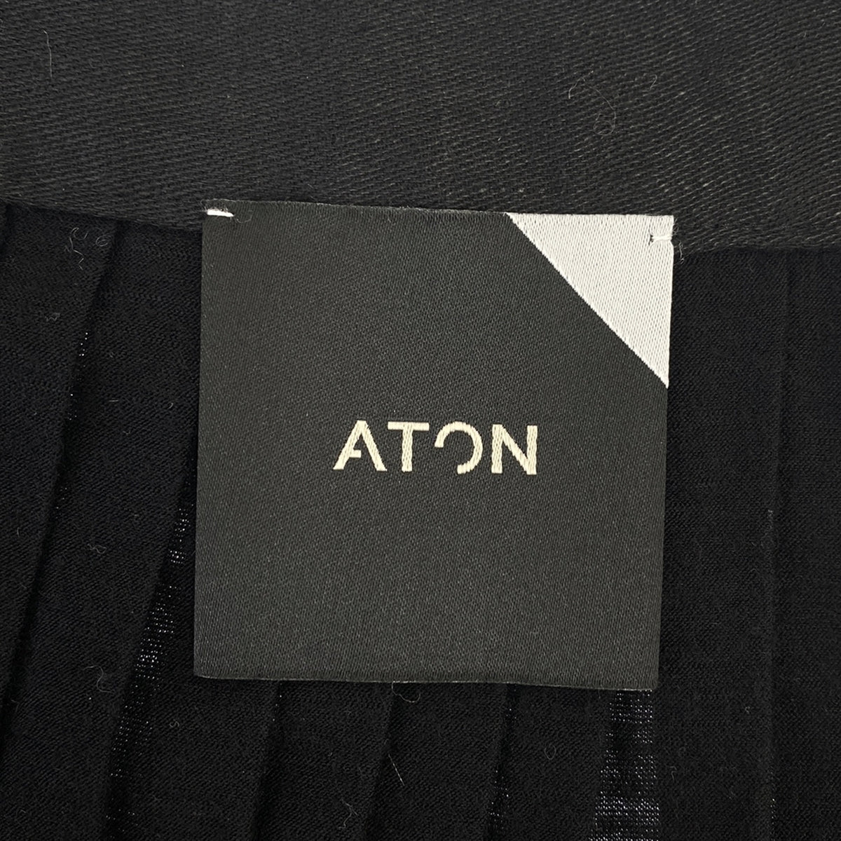 ATON / エイトン | ウールジャージープリーツラップスカート | 2 | ブラック | レディース