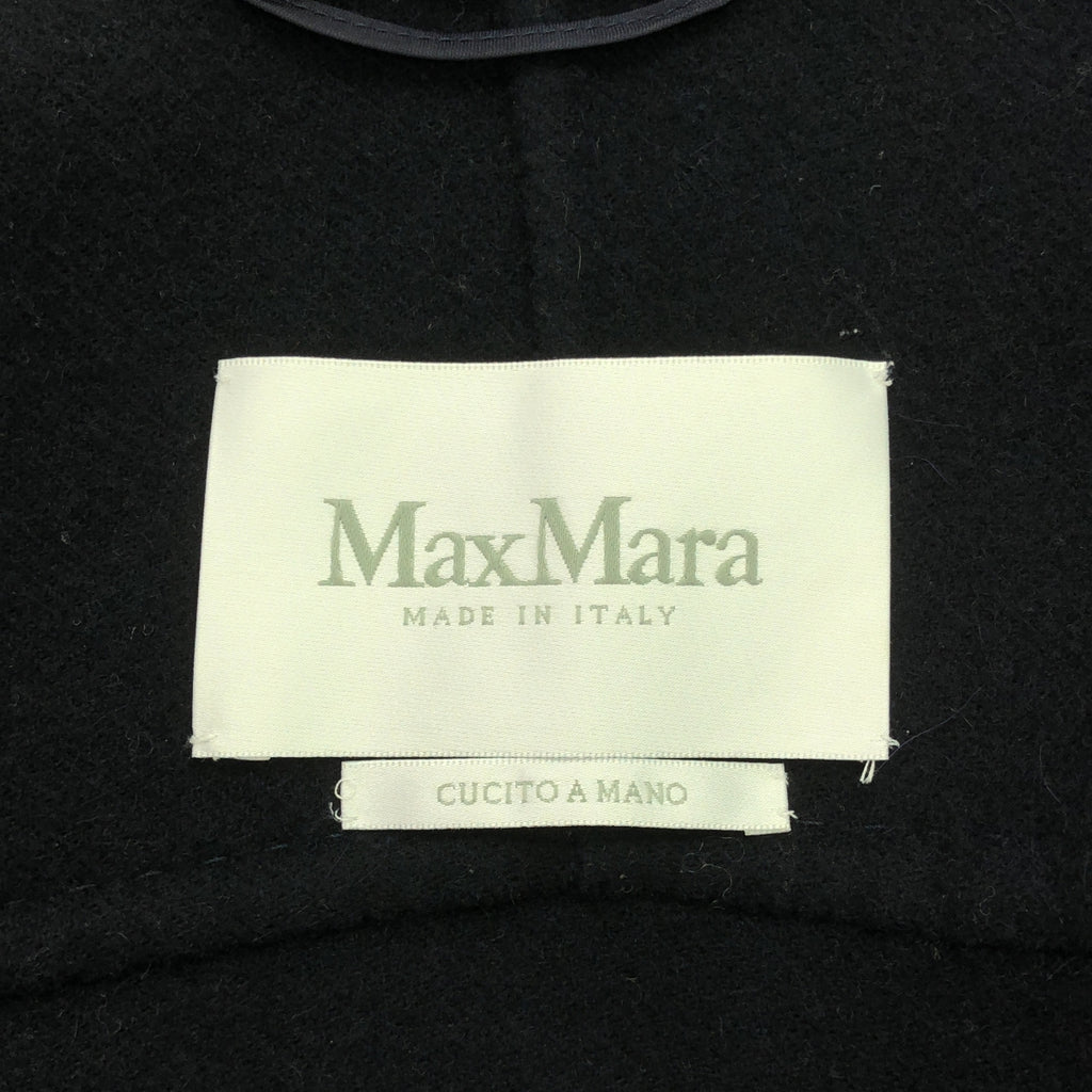Max Mara / 맥스마라 | CUCITO A MANO / 울 알파카 샤기 오버코트 | 36 | 다크 네이비 | 여성