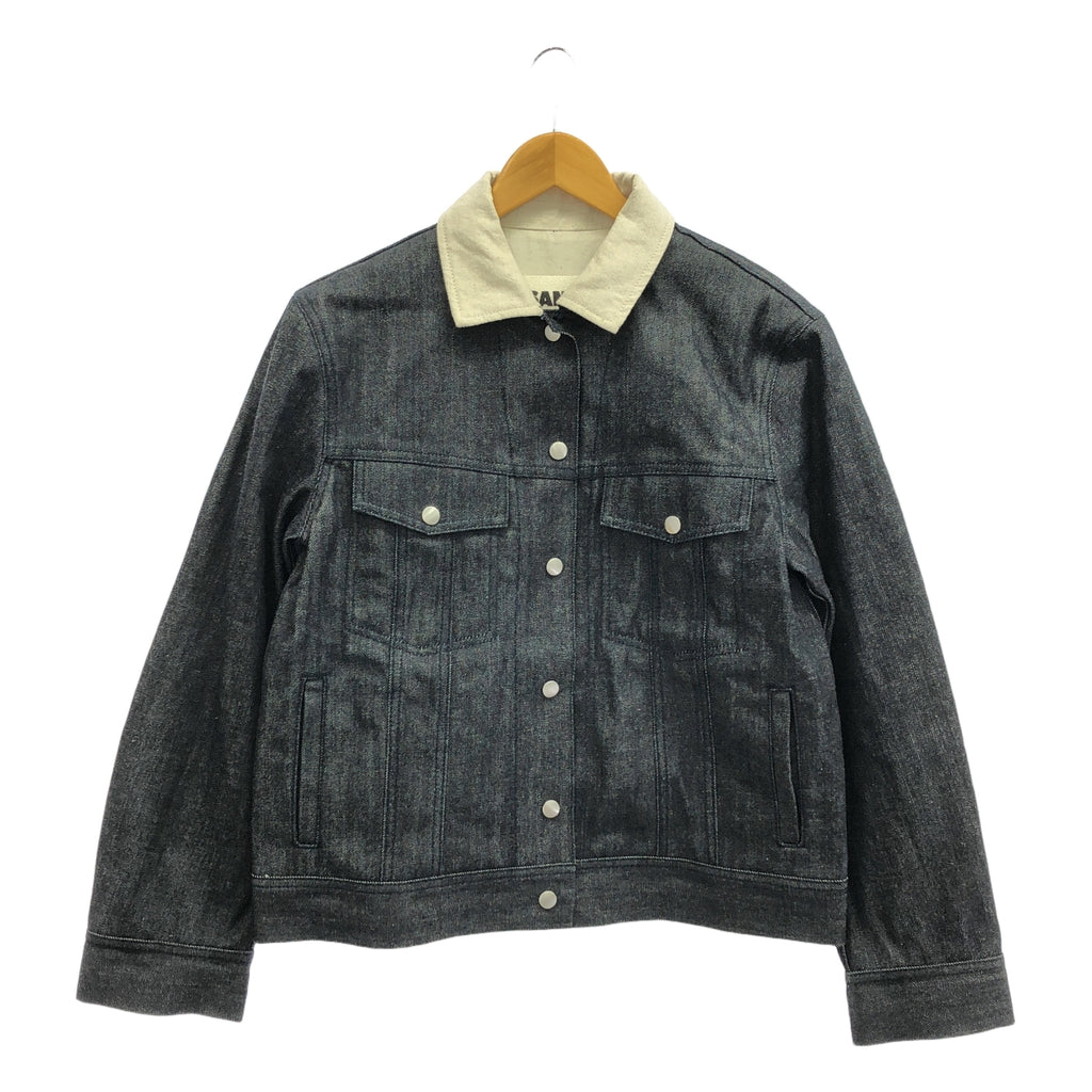 JIL SANDER+ / ジルサンダープラス | バイカラー デニムジャケット | M | ブラック | レディース