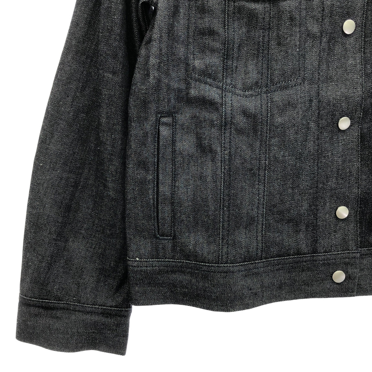 JIL SANDER+ / ジルサンダープラス | バイカラー デニムジャケット | M | ブラック | レディース