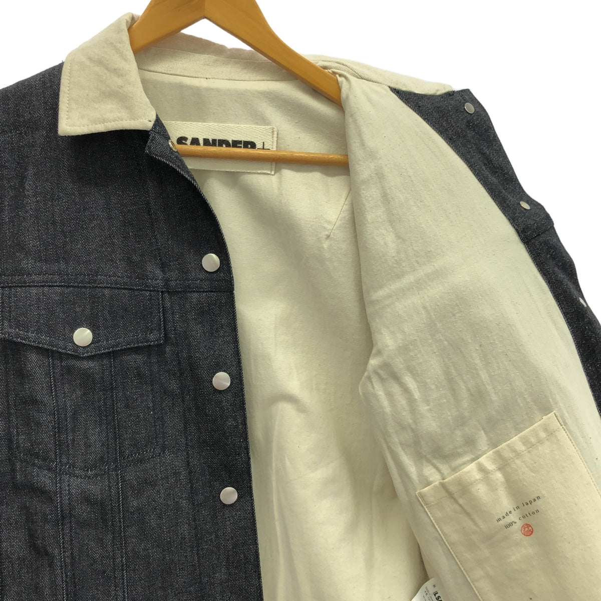 JIL SANDER+ / 질산더 플러스 | 바이 컬러 데님 재킷 | M | 블랙 | 여성