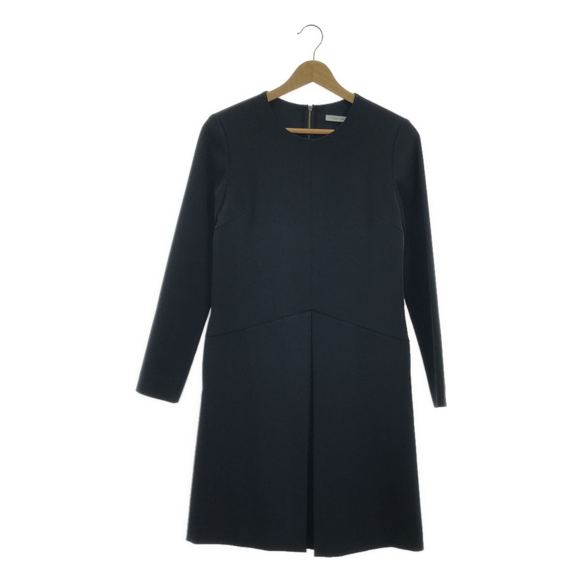 【美品】  FOXEY NEW YORK / フォクシーニューヨーク | クルーネック ポリエステル ワンピース | 38 | ブラック | レディース
