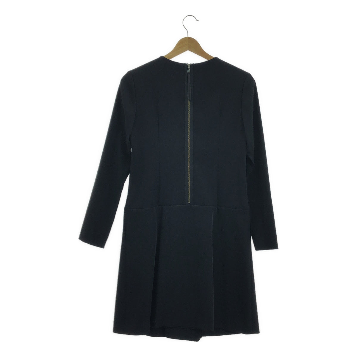 【美品】  FOXEY NEW YORK / フォクシーニューヨーク | クルーネック ポリエステル ワンピース | 38 | ブラック | レディース