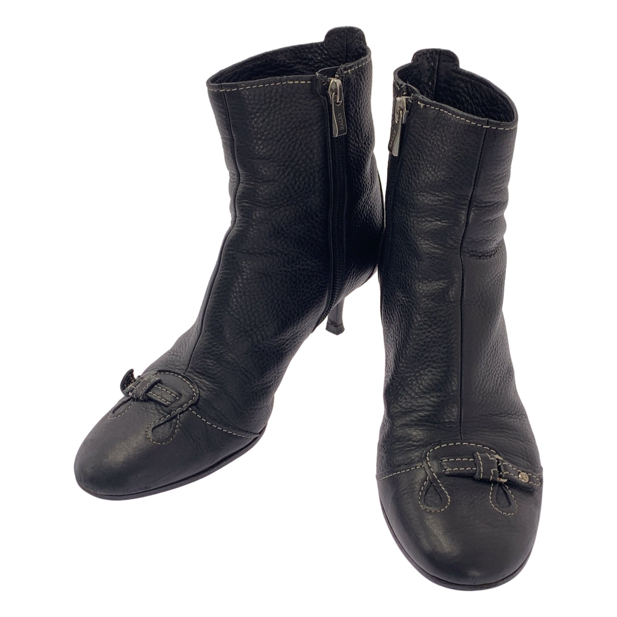BALLY / 배리 | 가죽 로고 사이드 Zip 짧은 부츠 부티 | 39 | 여성