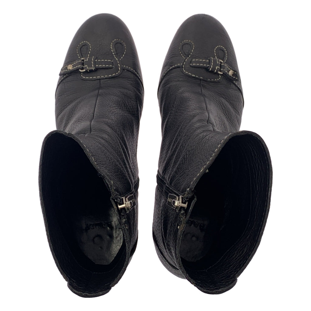 BALLY | 皮革Logo側拉鍊短靴 | 尺寸39 | 女款