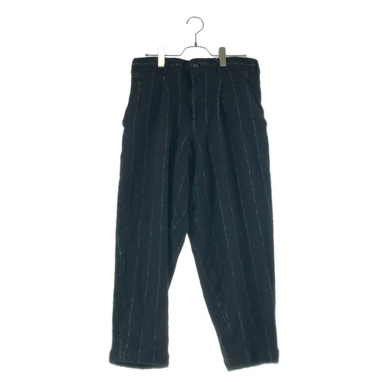COMME des GARCONS HOMME PLUS / コムデギャルソンオムプリュス | 2025AW | ウール縮絨 ラメストライプ パンツ | S | メンズ