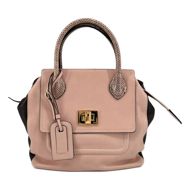 EMILIO PUCCI / エミリオプッチ | レザー パイソンハンドル バッグ |