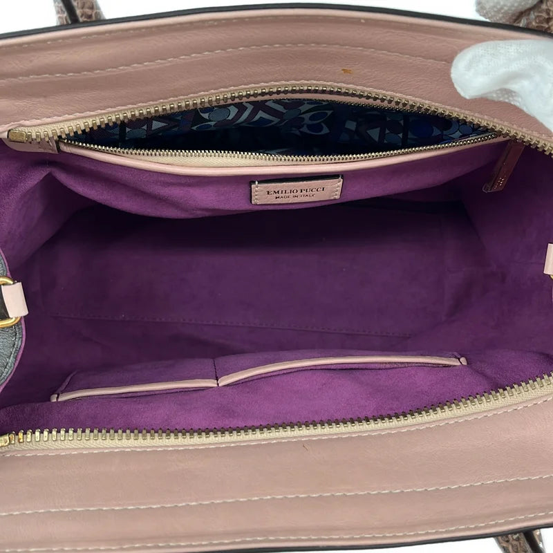 EMILIO PUCCI / エミリオプッチ | レザー パイソンハンドル バッグ |