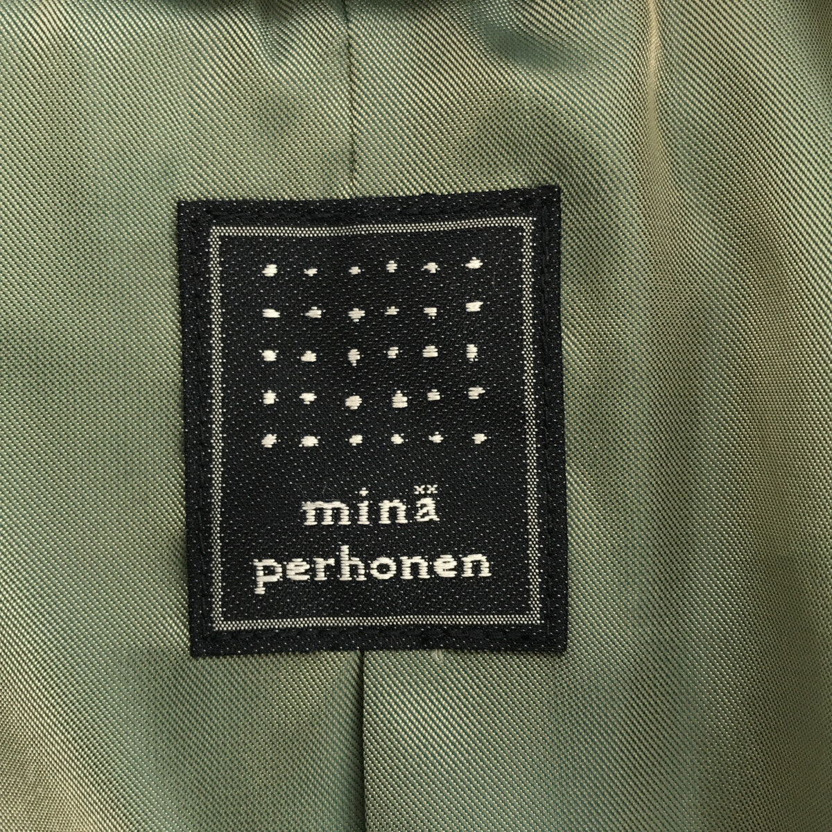 [新] 米娜·佩爾霍寧 / 米娜·佩爾霍寧 | 2022 秋冬 |鈴鼓外套 / 全襯裡鈴鼓刺繡羅紋外套 | 150/12Y |芥末 |女性的