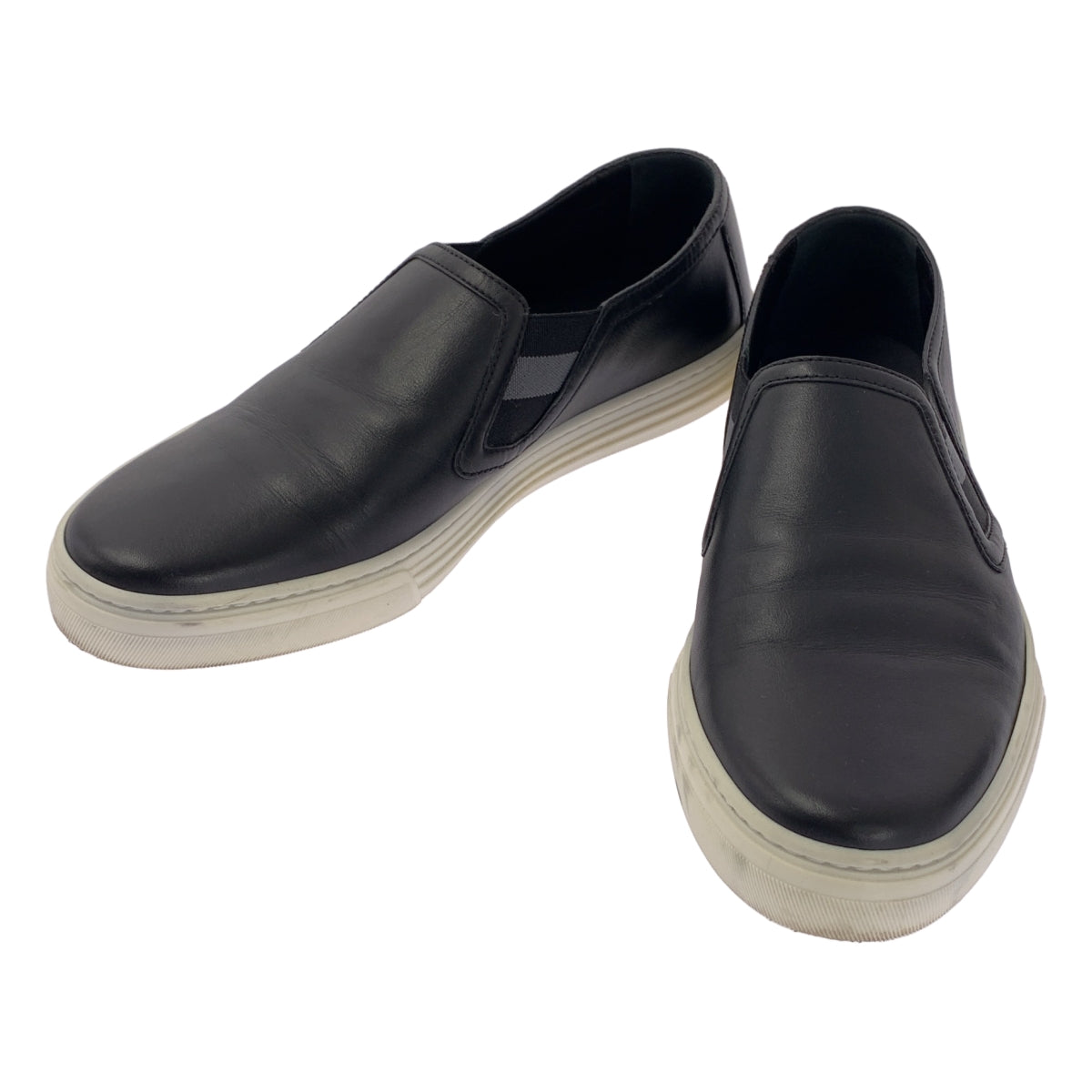 GUCCI / グッチ | レザー スリッポン スニーカー | 38 | ブラック | レディース