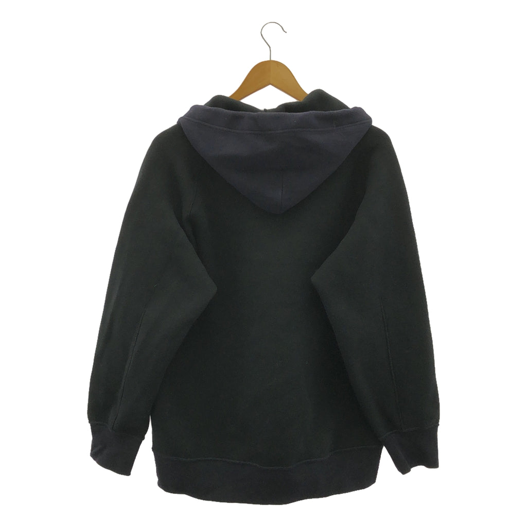 sacai / 사카이 | 2024SS | Sponge Sweat Hoodie / 바이 컬러 스웨트 후디 | 1 | 네이비 / 블랙 | 남성