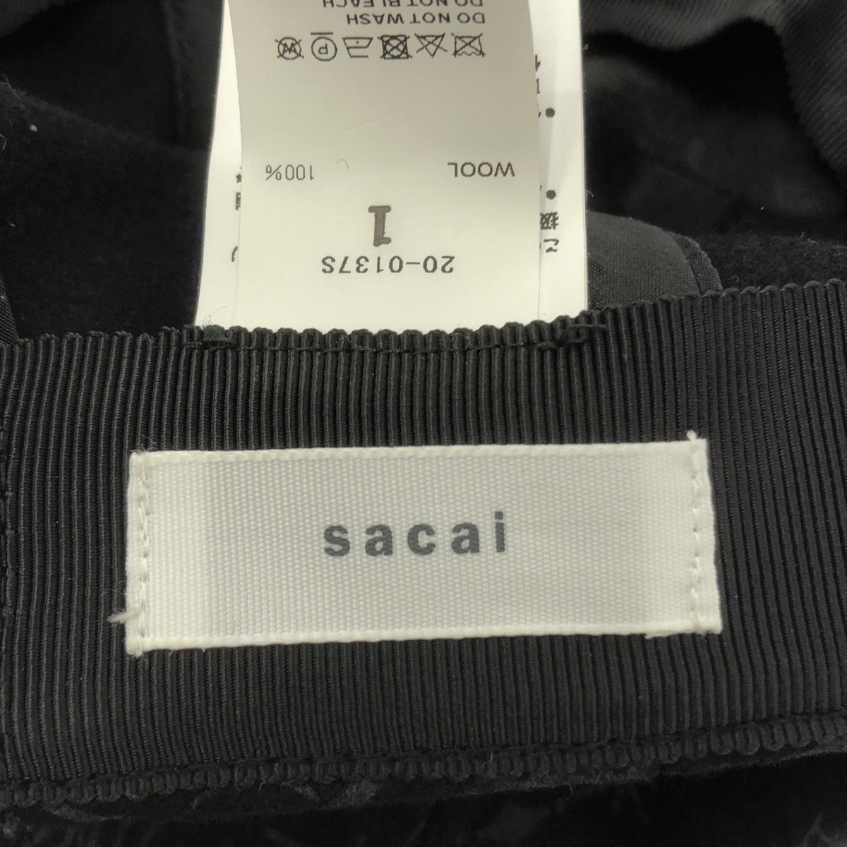 sacai / サカイ | 2020AW | × DR. WOO  BANDANA CAP / ロゴ キャップ 帽子 / アジャスター調整可 / ユニセックス | 1 | ブラック | メンズ