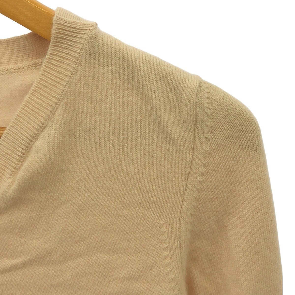 JIL SANDER | Cashmere Soft V-neck Knit | 36 | Beige | Women's