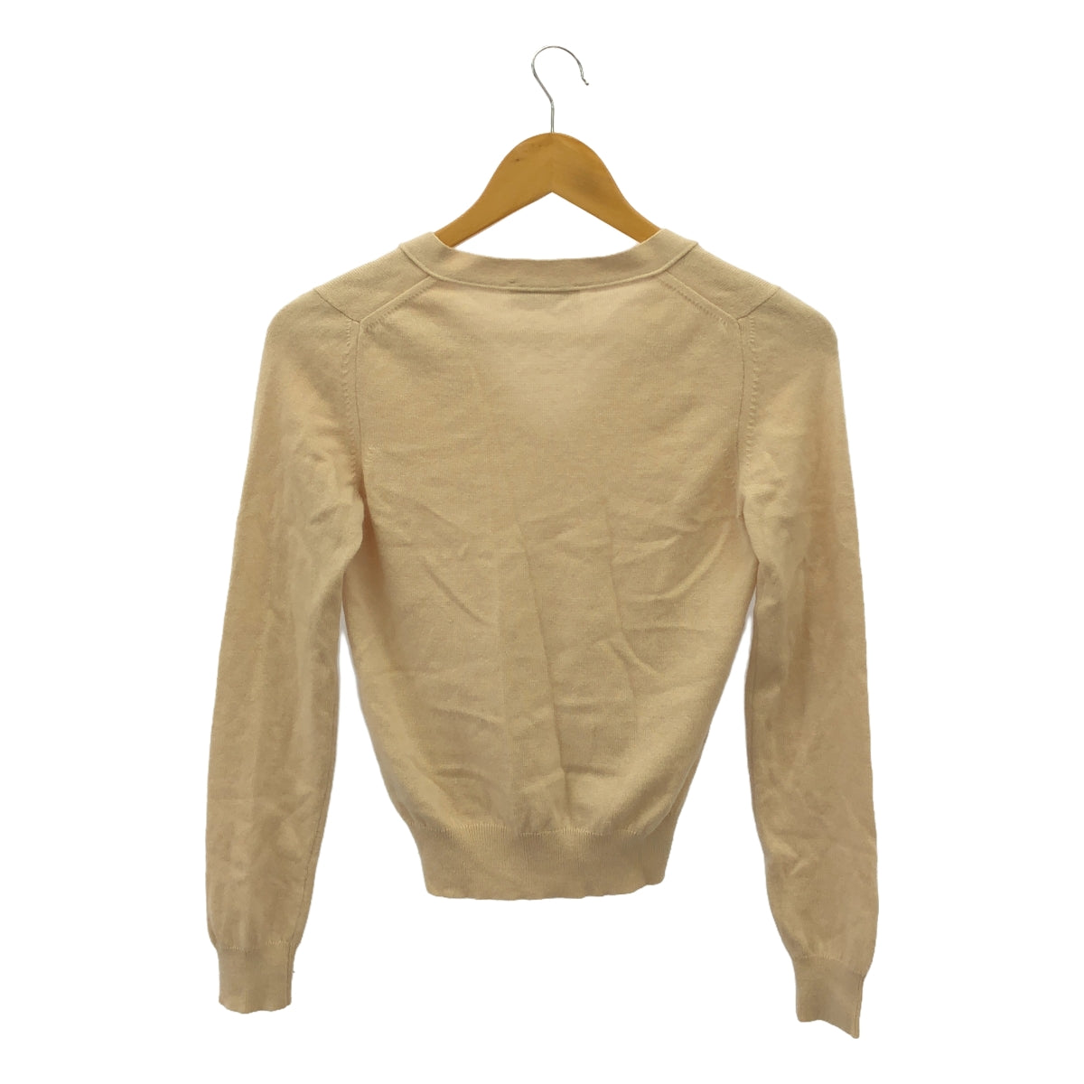 JIL SANDER | Cashmere Soft V-neck Knit | 36 | Beige | Women's