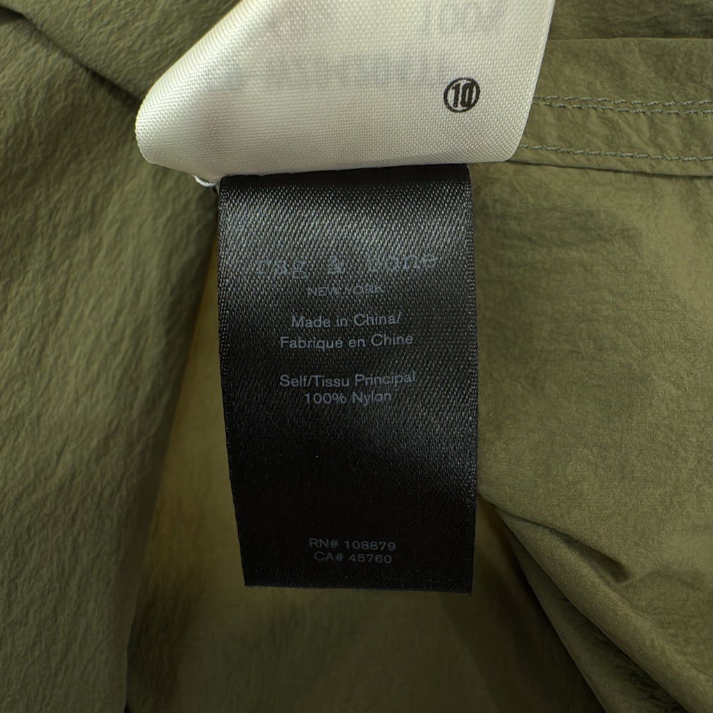 【美品】  rag & bone / ラグアンドボーン | ナイロン フーデッド ロングコート | XS | カーキ | レディース