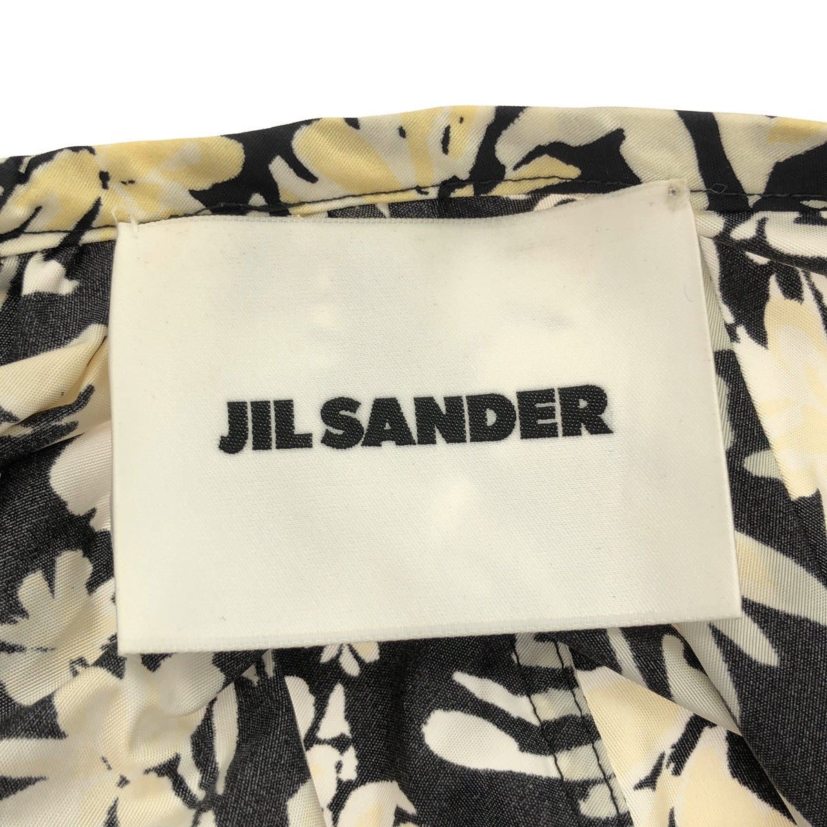 JIL SANDER | 2023 秋冬 | 滿花皮革皮帶褶皺蓬鬆洋裝 | 尺寸 34 | 女款
