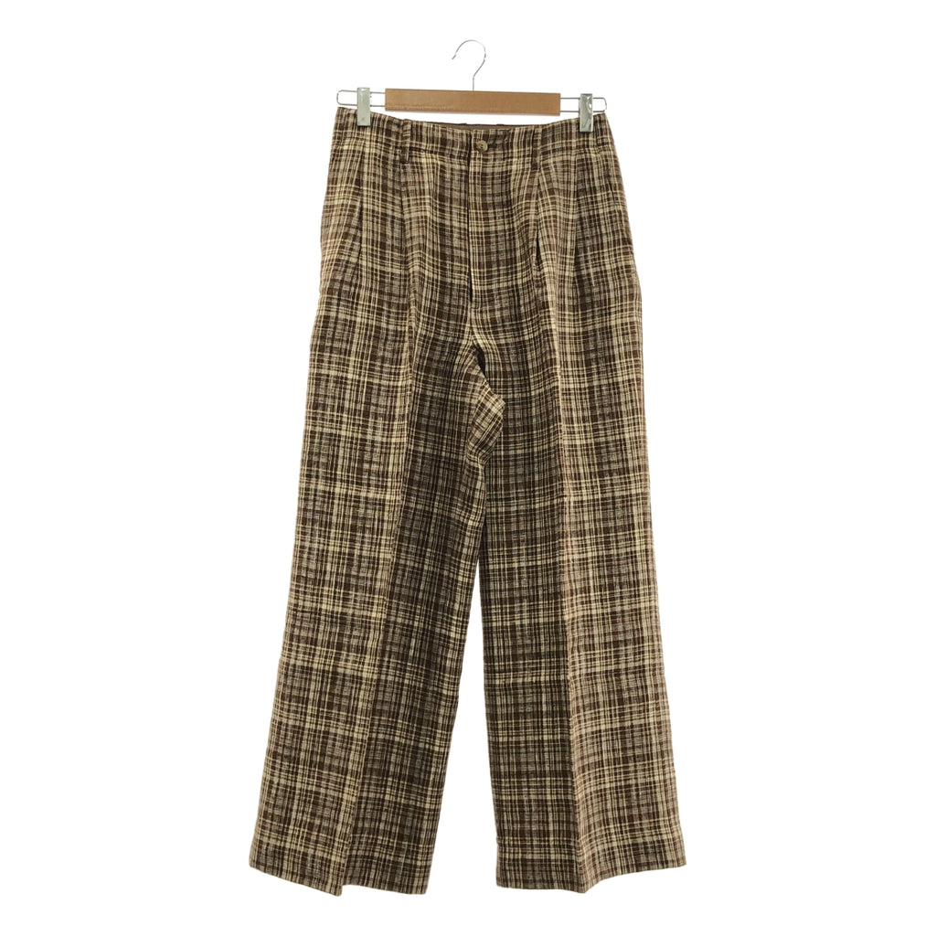 AURALEE / オーラリー | 2023SS | LINEN SILK CHECK PANTS リネン シルク チェック パンツ | 1 | レディース