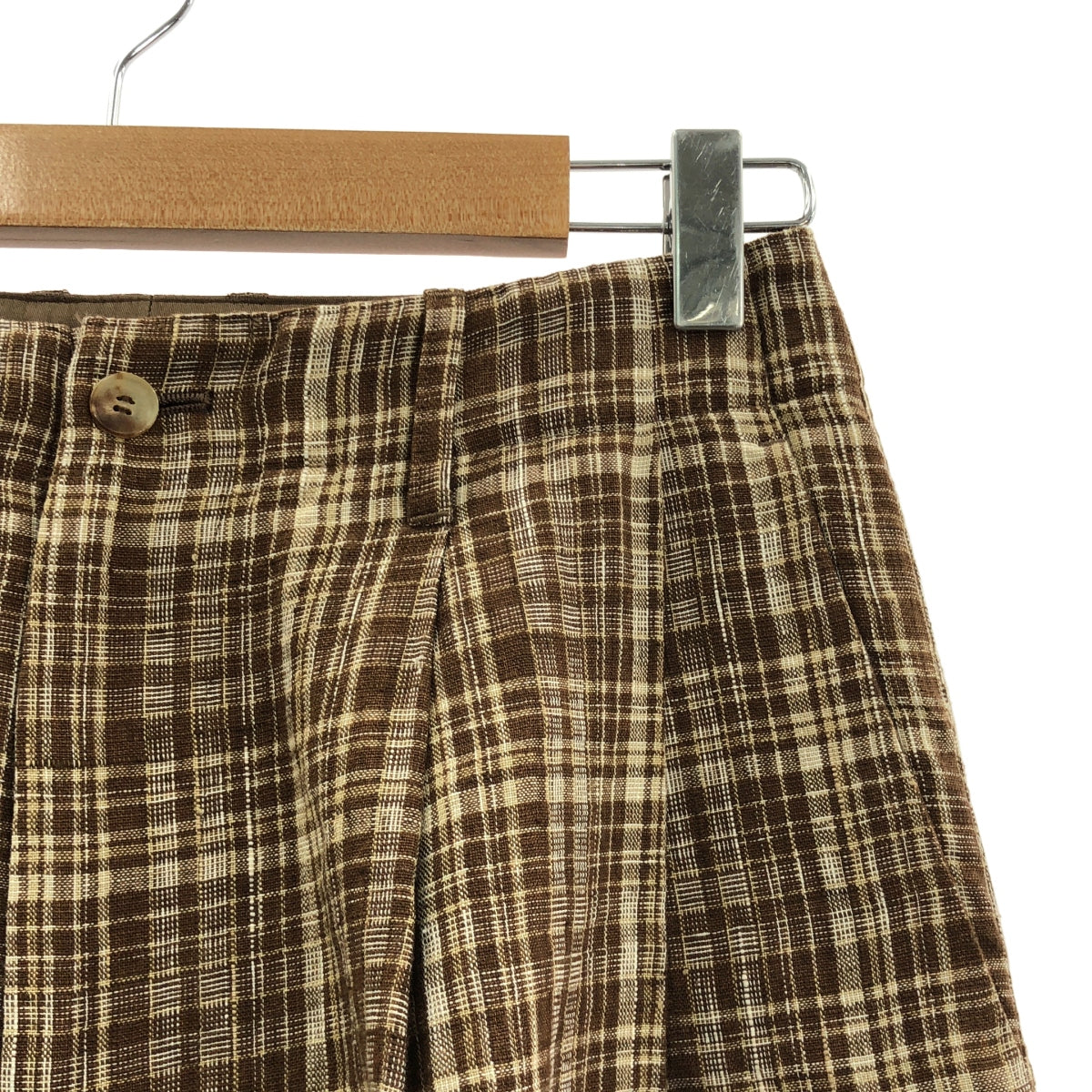 AURALEE / オーラリー | 2023SS | LINEN SILK CHECK PANTS リネン シルク チェック パンツ | 1 | レディース