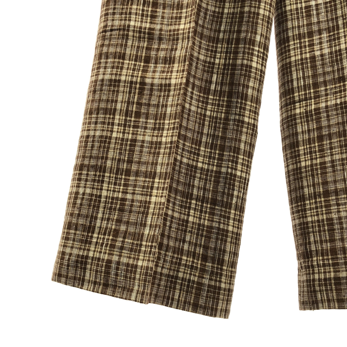 AURALEE / オーラリー | 2023SS | LINEN SILK CHECK PANTS リネン シルク チェック パンツ | 1 | レディース