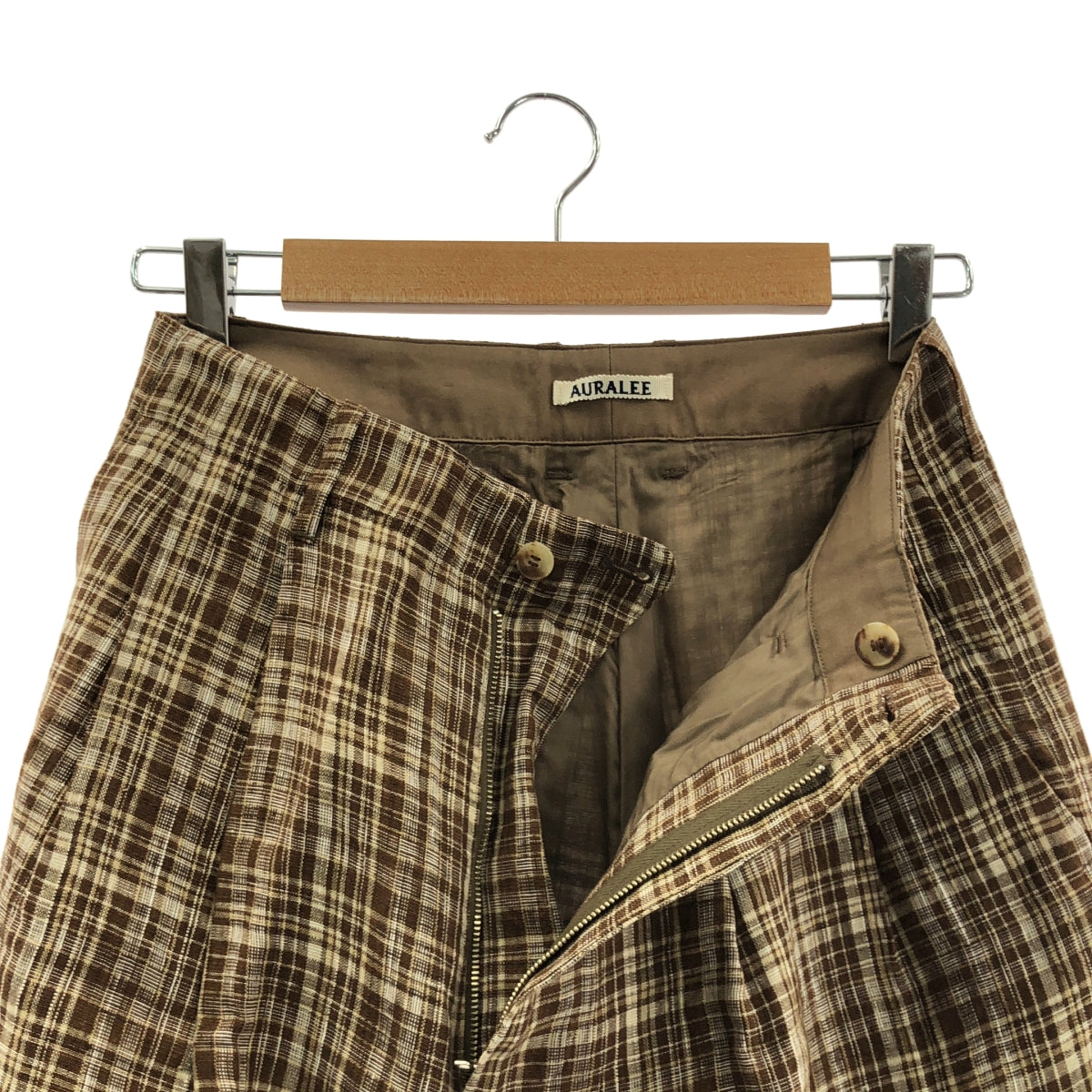 AURALEE / オーラリー | 2023SS | LINEN SILK CHECK PANTS リネン シルク チェック パンツ | 1 | レディース