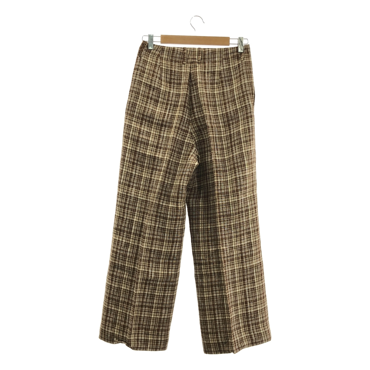AURALEE / オーラリー | 2023SS | LINEN SILK CHECK PANTS リネン シルク チェック パンツ | 1 | レディース