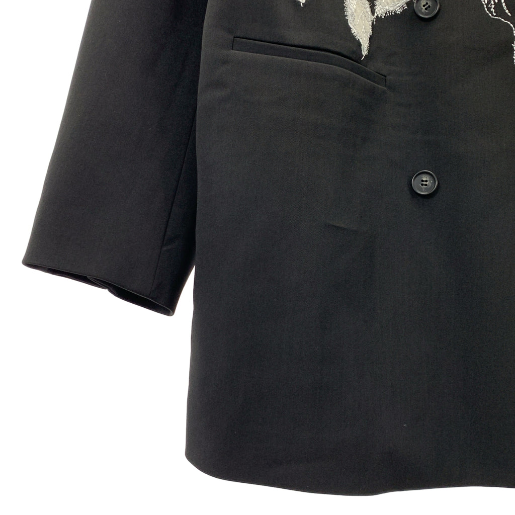 AMERI | 2024春夏玫瑰刺繡外套 | S碼 | 黑色 | 女款