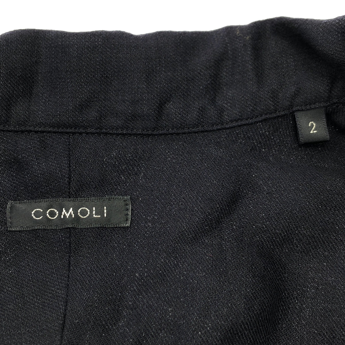 COMOLI | 2023SS | 亞麻斜紋開領襯衫 | 尺寸 2 | 男款