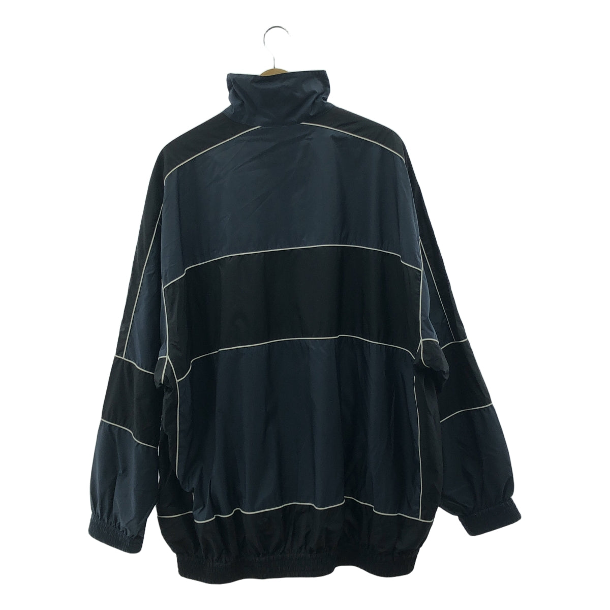 BALENCIAGA | 2020 | BB 標誌拼色尼龍外套 | 44 | 海軍藍/黑/白 | 男款