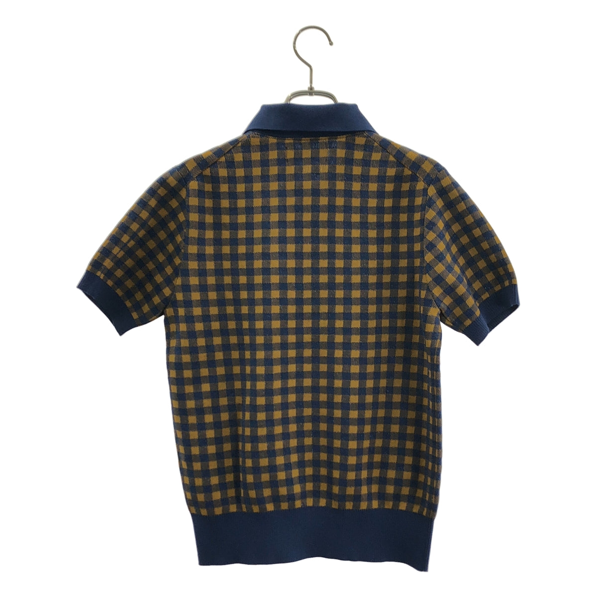 FRED PERRY / フレッドペリー | ギンガムチェック ニット ポロシャツ | 36 | レディース