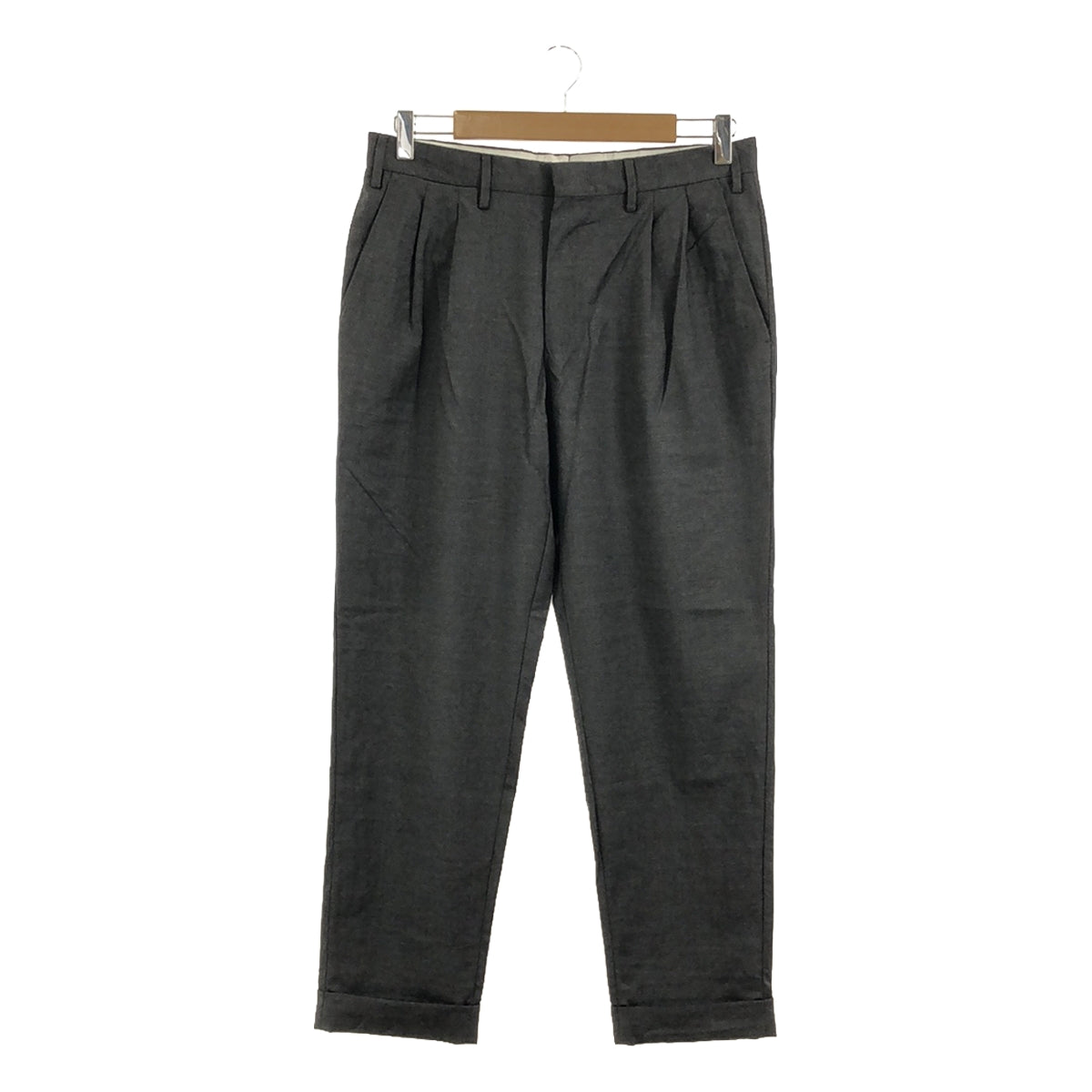 GERMANO | TRENDY FIT Wool Stretch 2-Tuck Tapered Slacks | 46 | Men's