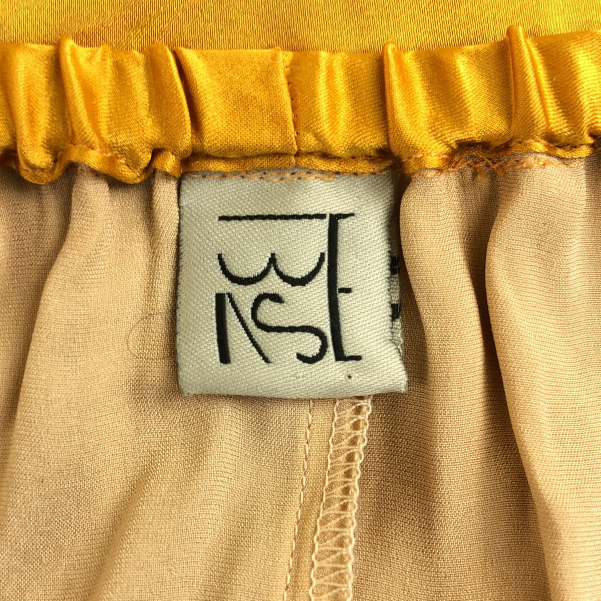 【美品】  BASErange / ベースレンジ | バイカラー レイヤードロングスカート | XS | ベージュ/オレンジ | レディース