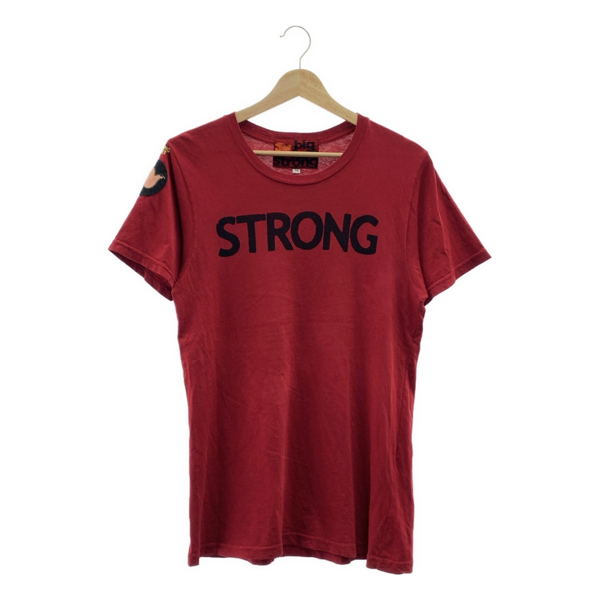 FREE CITY | STRONG | 標誌印花貼片T卹 | M碼 | 紅色 | 男款