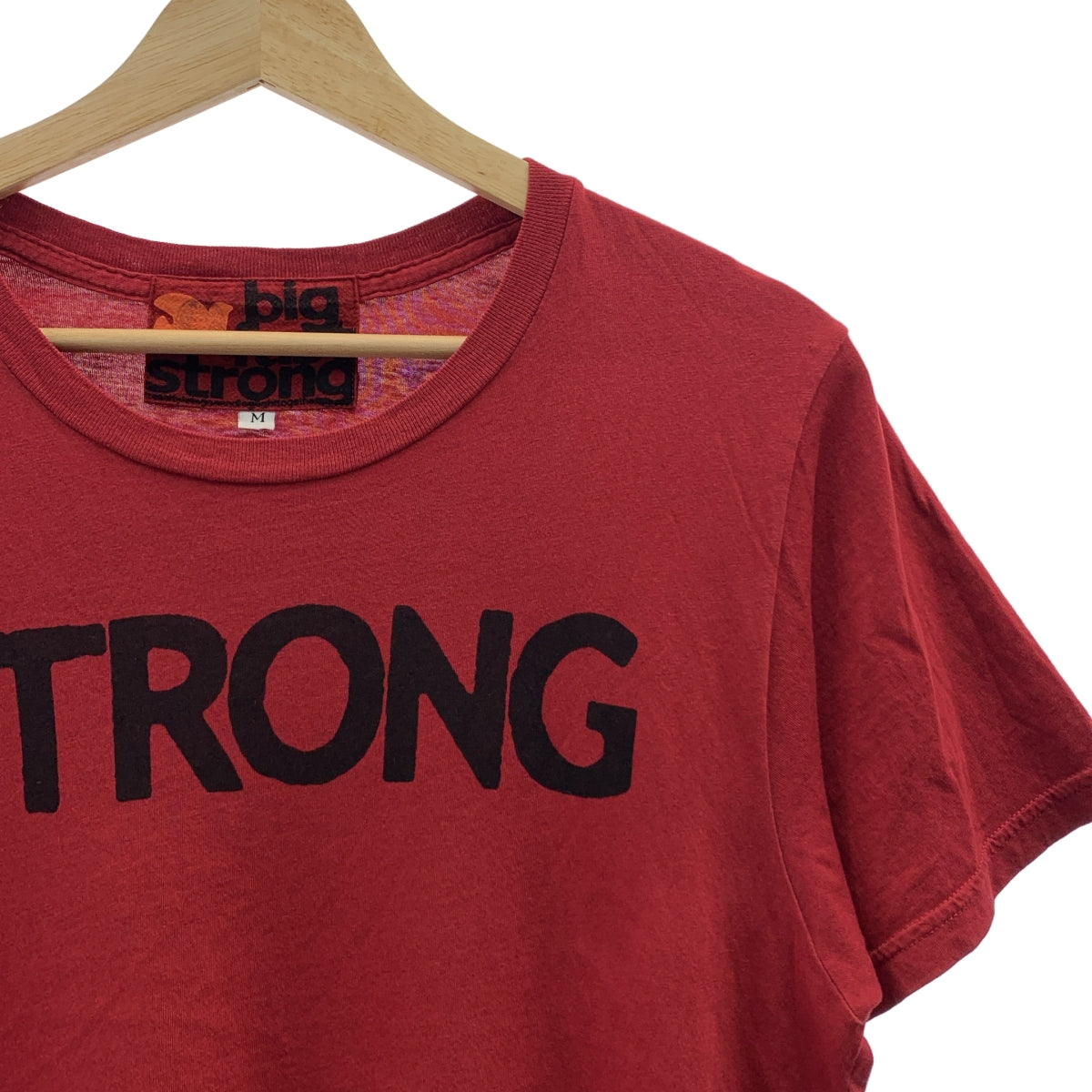 FREE CITY / フリーシティー | STRONG / ロゴ プリント ワッペン Tシャツ カットソー | M | レッド | メンズ