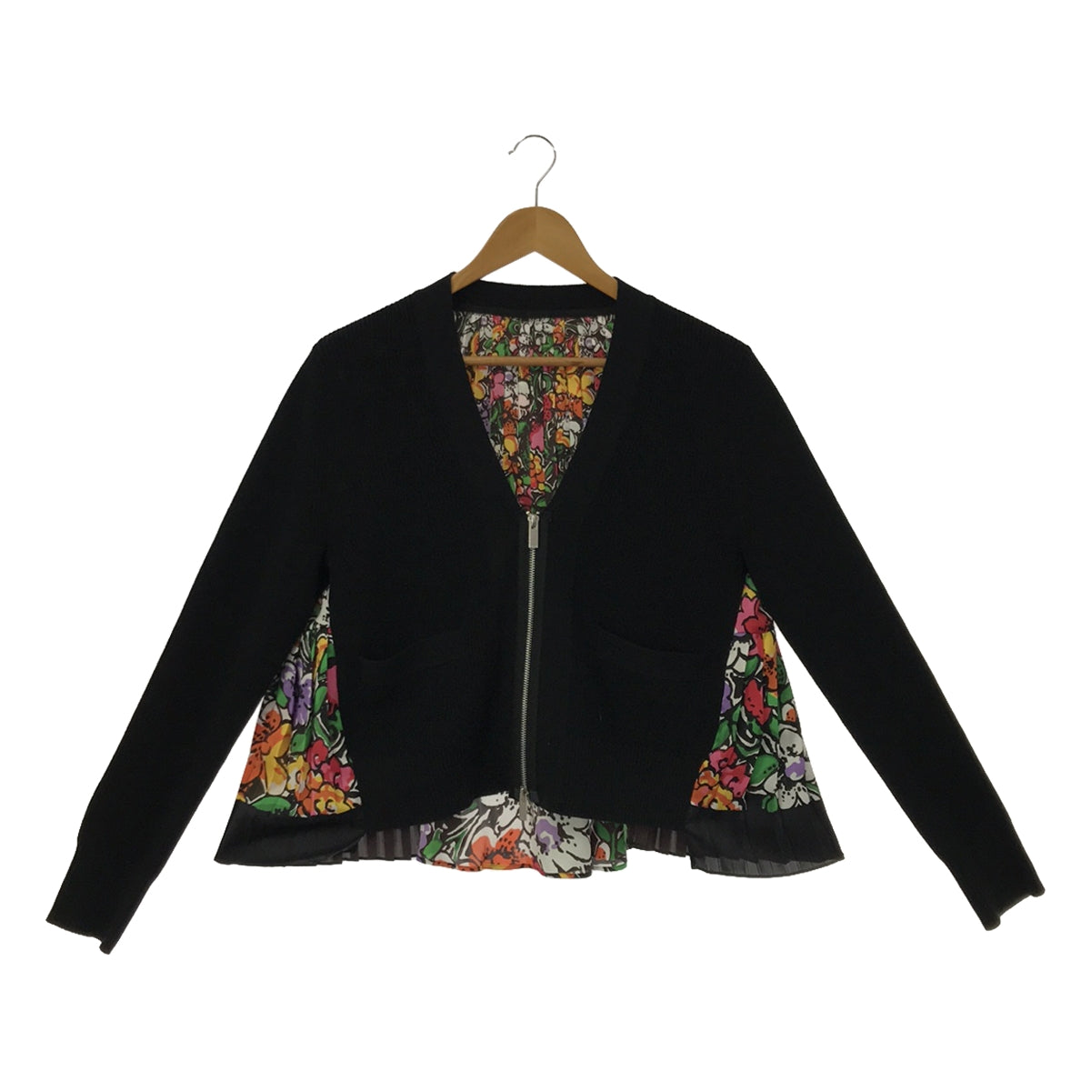 sacai / サカイ | 2023SS | Floral Print Knit Cardigan / 異素材 ドッキング バックプリーツコ – KLD