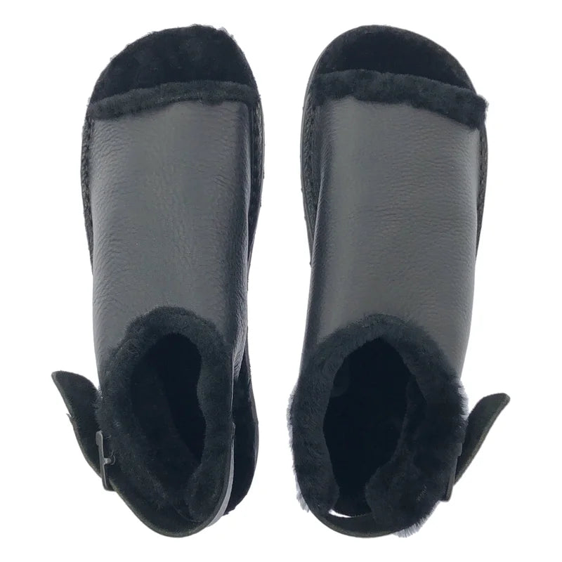 FRACAP / 法拉卡普 | 羊皮毛一體絨毛涼鞋 | 40 | 女款