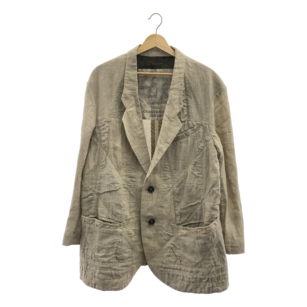 Ziggy Chen | 2025春夏系列 | 隱藏式拼接雙扣外套 | 單排扣大衣 | 44碼 | 男士