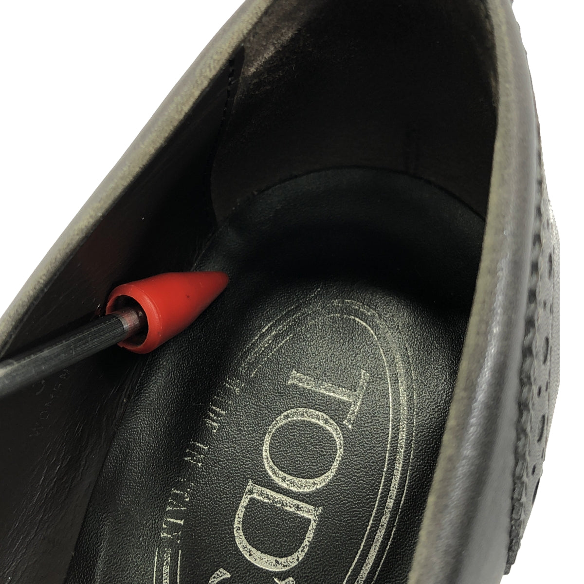 TOD'S / トッズ | フリンジチャンキーヒールパンプス | 36 | ブラック | レディース