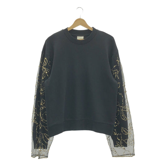 DRIES VAN NOTEN / 드리스 반 노텐 | 스팽글 튤 슬리브 스웨트 | M | 여성