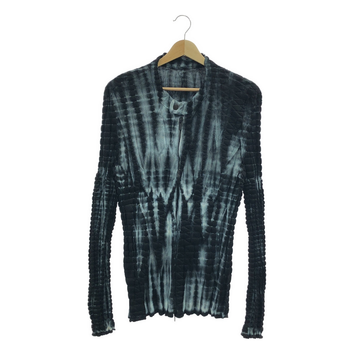 ISSEY MIYAKE MEN / イッセイミヤケメン | 2015SS | メッシュ プリーツ ジップアップ ジャケット | 3 | ブラック / グレー | メンズ