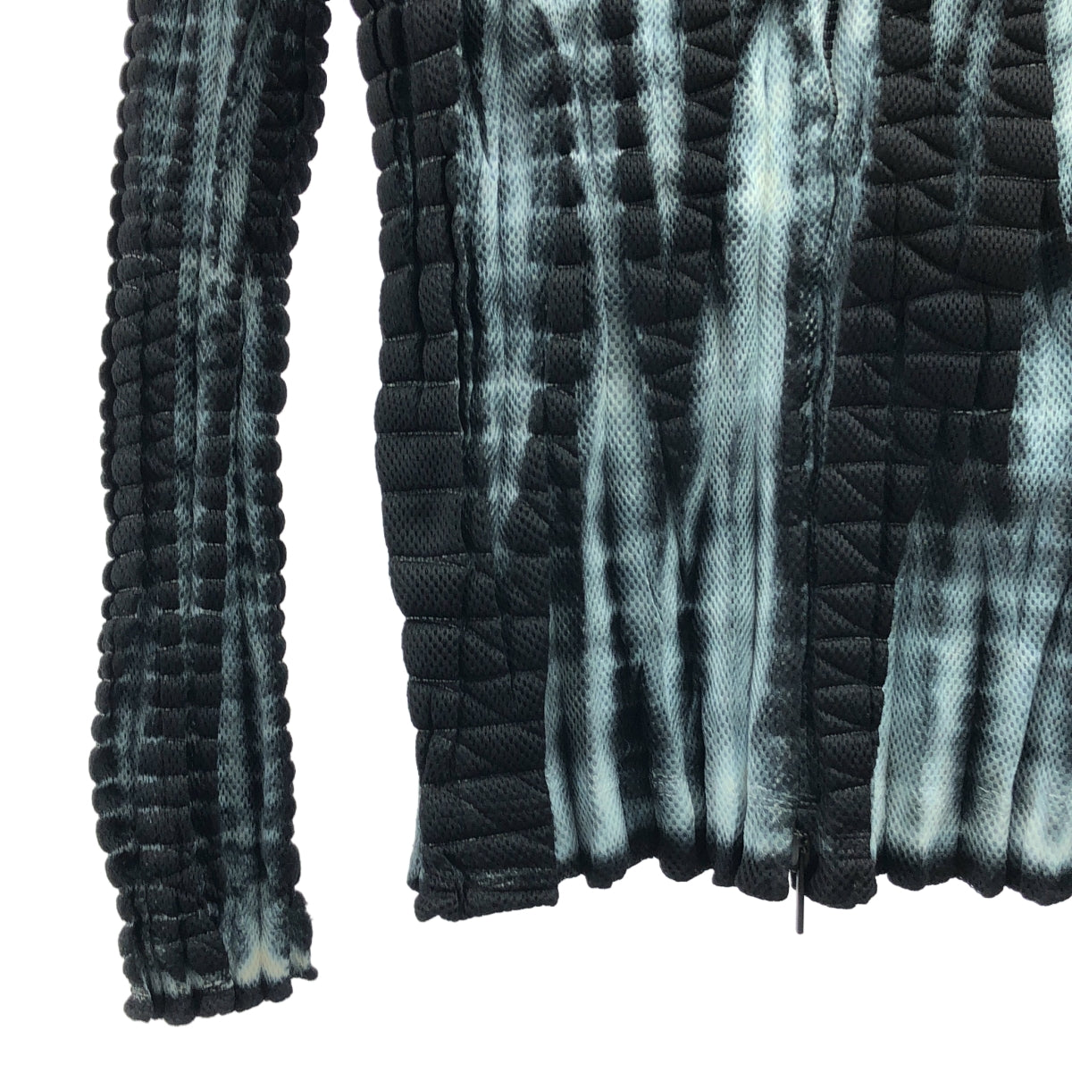 ISSEY MIYAKE MEN / イッセイミヤケメン | 2015SS | メッシュ プリーツ ジップアップ ジャケット | 3 | ブラック / グレー | メンズ