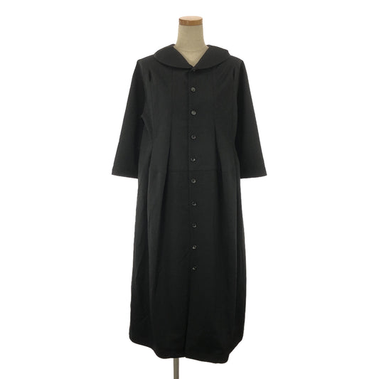 tricot COMME des GARCONS | 2019SS | Wool gabardine round collar shirt dress | L | Black | Women's