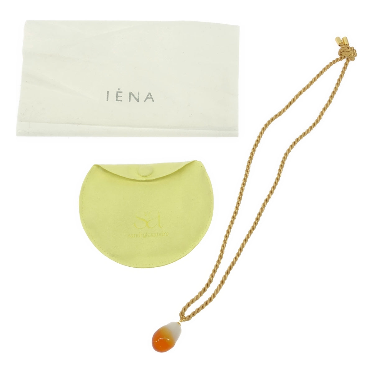 [Good Condition] IENA | 2024SS | SANDRALEXANDRA GLASS CORD NL Necklace | F | Beige | Women's