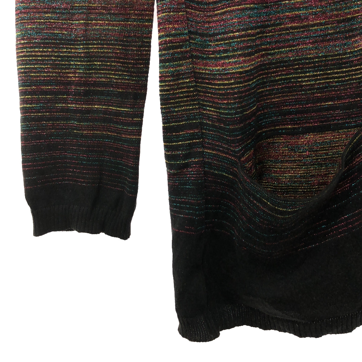 MIHARA YASUHIRO / MIHARA YASUHIRO | Neon glitter striped V-neck knit cardigan | S | Men's