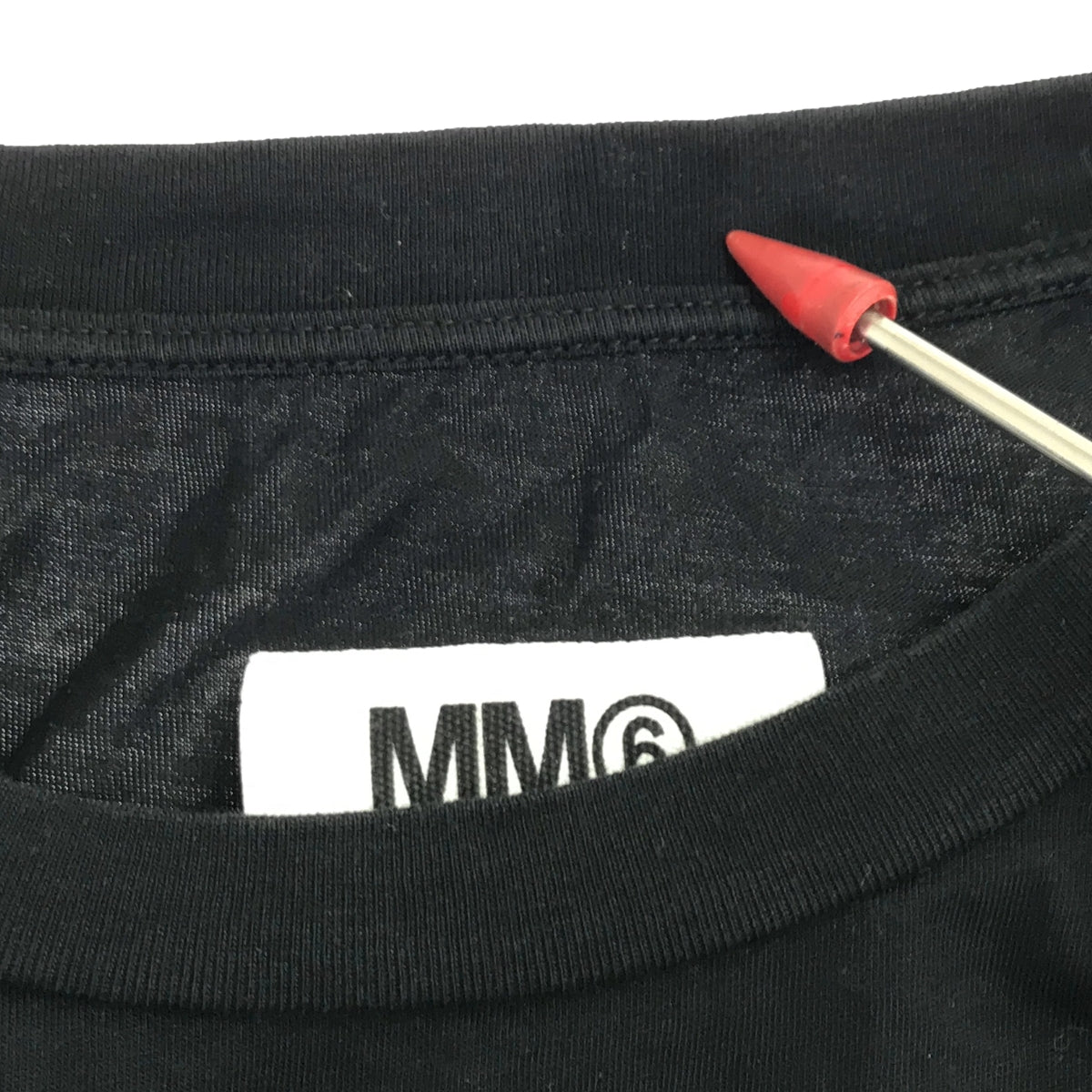 MM6 Maison Margiela | 2020春夏 |背面印花標誌圓領超大T卹剪裁和縫製 | S |黑色 |女性的