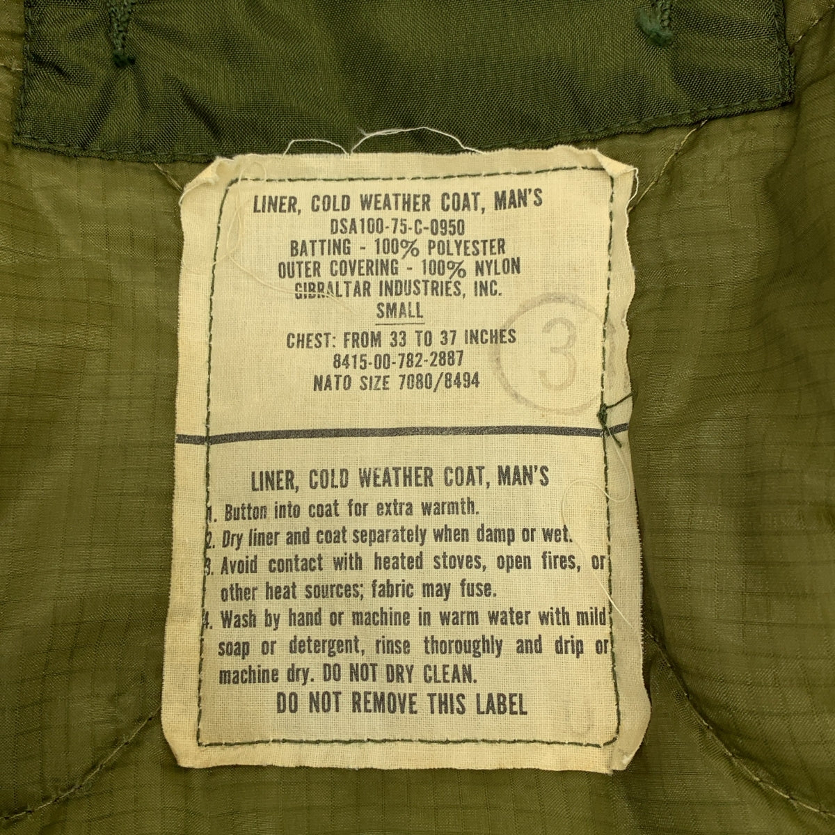 VINTAGE / 빈티지 헌 옷 | 1970s | GIBRALTAR INDUSTRIES / M-65 USARMY M-65 Field Jacket / 밀리터리 필드 재킷 / 착탈가능 라이너 포함 | S | 맨즈