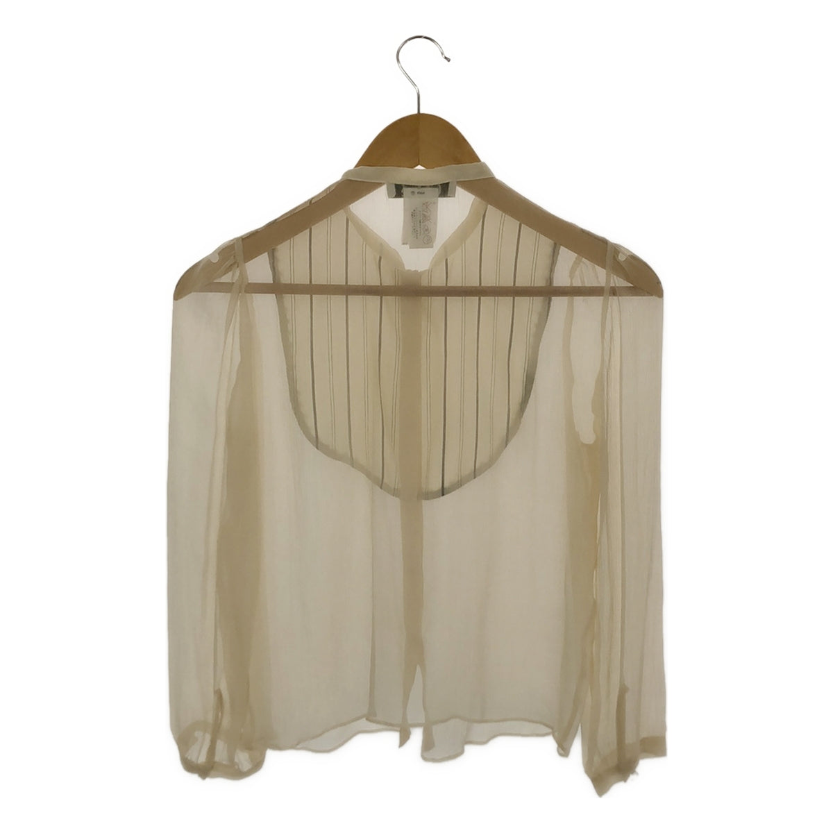 Chloe | 100% silk / Silk ribbon tie sheer blouse | 36 | Women's