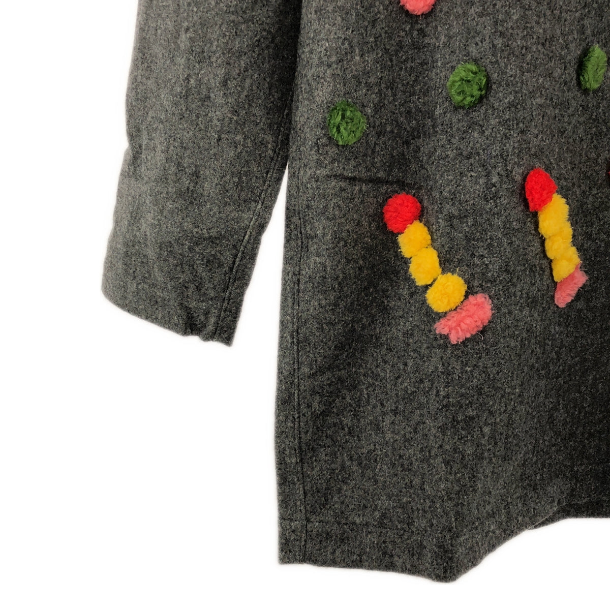 COMME des GARCONS HOMME PLUS | 2013秋冬 |對接羊毛套衫派克大衣 | XS |灰色 |男士