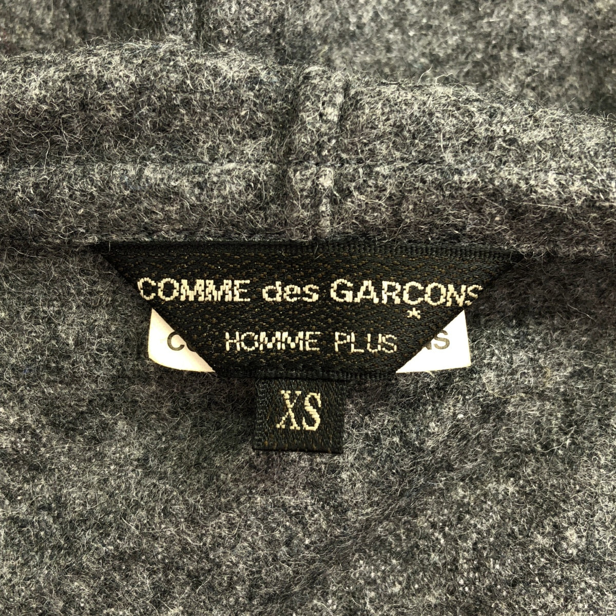 COMME des GARCONS HOMME PLUS | 2013秋冬 |對接羊毛套衫派克大衣 | XS |灰色 |男士